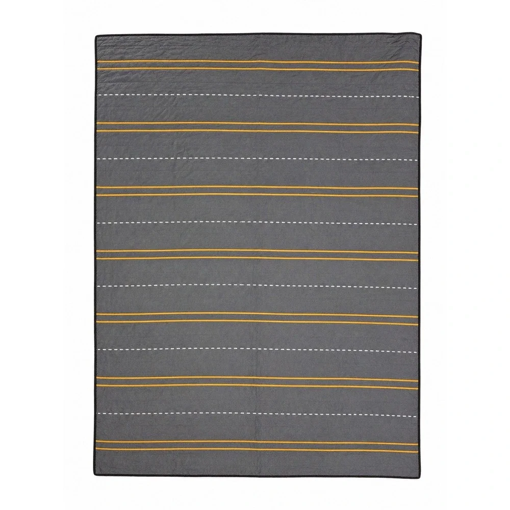 Pillowfort Kids Road Trip Quilt Full Queen Gray Yellow Transportation Bedding